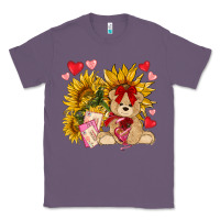 Lavender valentines day sunflowers with bear hjf Classic Tee - NancyCooperArtShop