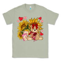 Matcha valentines day sunflowers with bear hjf Classic Tee - NancyCooperArtShop