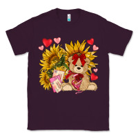 Plum valentines day sunflowers with bear hjf Classic Tee - NancyCooperArtShop