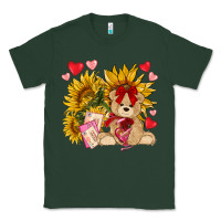 Sports Green valentines day sunflowers with bear hjf Classic Tee - NancyCooperArtShop