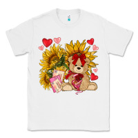 White valentines day sunflowers with bear hjf Classic Tee - NancyCooperArtShop