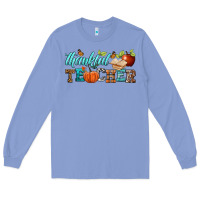 Colony Blue thankful teacher Long Sleeve Tee - BundleAndBundleShop
