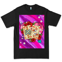 Black playing cards with pearls and glitter air Premium Tee - AdoDesignShop