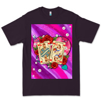 Plum playing cards with pearls and glitter air Premium Tee - AdoDesignShop