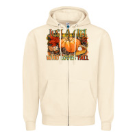 Sandshell Just a girl who loves Fall Zipper Hoodie - NancyCooperArtShop