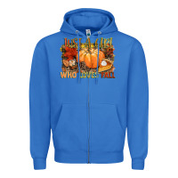 True Royal Just a girl who loves Fall Zipper Hoodie - NancyCooperArtShop