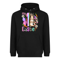 Black My first Easter Girl Easter Day Heavyweight Hoodie - HowdyJamesFarm