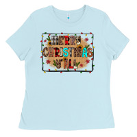 Baby Blue merry christmas y'all Ladies Tee - JahusDesignShop