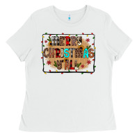 White merry christmas y'all Ladies Tee - JahusDesignShop