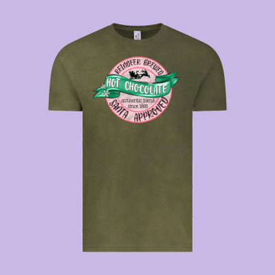 Reindeer Brewed Santa Approved Pink Vintage Tee Designed By Maliassmallbusiness