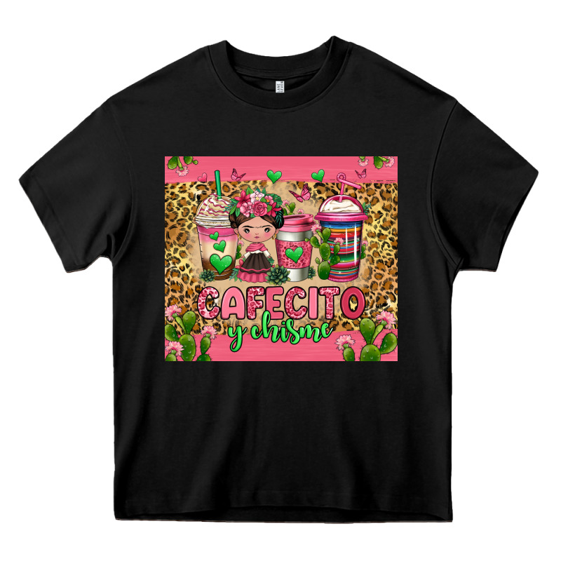 Cafecito Y Chisme Coffee Cups Heavy Core Tee by Jasminsmagicworld | Teevron
