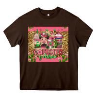 Chocolate Brown cafecito y chisme coffee cups Heavy Core Tee - Jasminsmagicworld