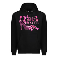 Black Crush Cancer with high heels Cancer Awareness Premium Hoodie - HowdyJamesFarm