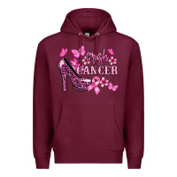 Burgundy Crush Cancer with high heels Cancer Awareness Premium Hoodie - HowdyJamesFarm