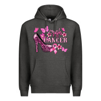 Charcoal Heather Crush Cancer with high heels Cancer Awareness Premium Hoodie - HowdyJamesFarm