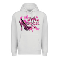 Dove Grey Crush Cancer with high heels Cancer Awareness Premium Hoodie - HowdyJamesFarm
