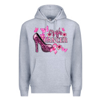 Heather Grey Crush Cancer with high heels Cancer Awareness Premium Hoodie - HowdyJamesFarm