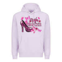 Lilac Crush Cancer with high heels Cancer Awareness Premium Hoodie - HowdyJamesFarm