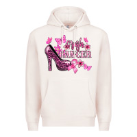Pale Pink Crush Cancer with high heels Cancer Awareness Premium Hoodie - HowdyJamesFarm