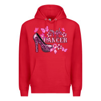 Red Crush Cancer with high heels Cancer Awareness Premium Hoodie - HowdyJamesFarm