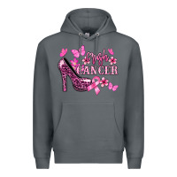 Rock Crush Cancer with high heels Cancer Awareness Premium Hoodie - HowdyJamesFarm
