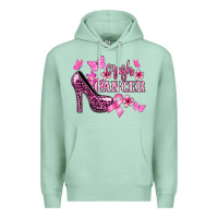 Seafoam Crush Cancer with high heels Cancer Awareness Premium Hoodie - HowdyJamesFarm