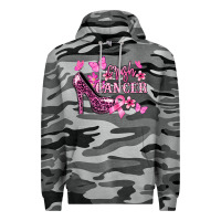 Slate Camo Crush Cancer with high heels Cancer Awareness Premium Hoodie - HowdyJamesFarm