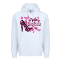 Crush Cancer With High Heels Cancer Awareness Premium Hoodie | Teevron