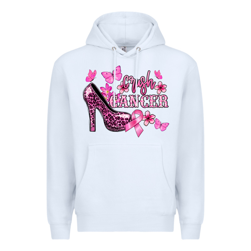 Crush Cancer With High Heels Cancer Awareness Premium Hoodie by HowdyJamesFarm | Teevron