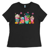 Black summer coffee cups Ladies Tee - Jasminsmagicworld