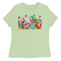 Matcha summer coffee cups Ladies Tee - Jasminsmagicworld