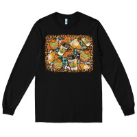 Black autumn distressed background Long Sleeve Tee - BundleAndBundleShop