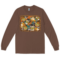 Chestnut autumn distressed background Long Sleeve Tee - BundleAndBundleShop