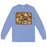 Colony Blue autumn distressed background Long Sleeve Tee - BundleAndBundleShop