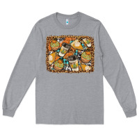 Heather Grey autumn distressed background Long Sleeve Tee - BundleAndBundleShop