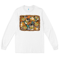 White autumn distressed background Long Sleeve Tee - BundleAndBundleShop