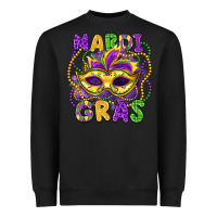 Black mardi gras mask Heavyweight Sweatshirt - LillyAllenDesigns