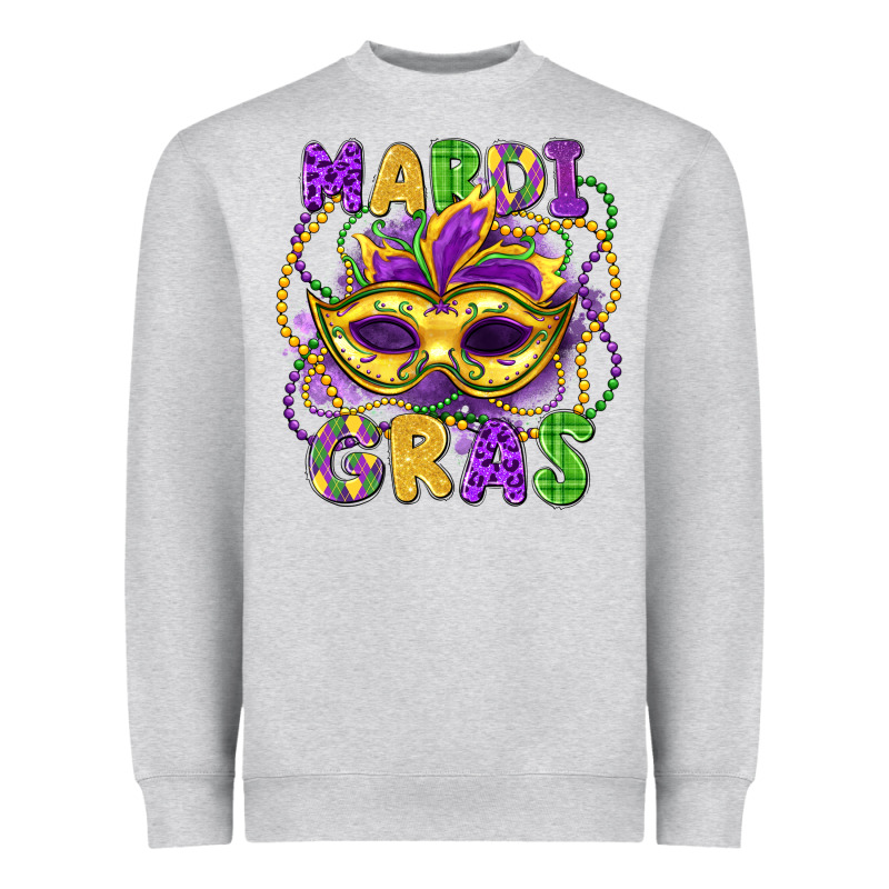 Mardi Gras Mask Heavyweight Sweatshirt by LillyAllenDesigns | Teevron