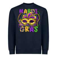 Navy mardi gras mask Heavyweight Sweatshirt - LillyAllenDesigns