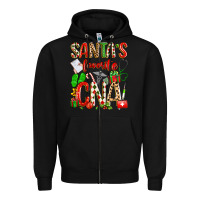Santa's Favorite Cna Zipper Hoodie | Teevron
