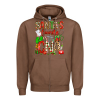 Chestnut santa's favorite cna Zipper Hoodie - texasbilliewilder