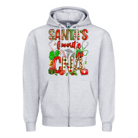Heather Grey santa's favorite cna Zipper Hoodie - texasbilliewilder