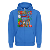 True Royal santa's favorite cna Zipper Hoodie - texasbilliewilder