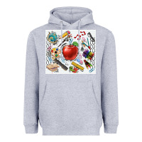 Heather Grey school elements tumbler Heavyweight Hoodie - CowGirlArtShop