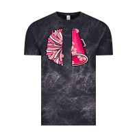 Cloud Black custom name cheerleader with megaphone Vintage Tee - MaliasSmallBusiness