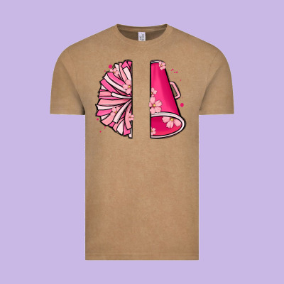 Custom Name Cheerleader With Megaphone Vintage Tee Designed By Maliassmallbusiness