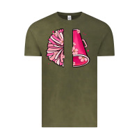 Vintage Olive custom name cheerleader with megaphone Vintage Tee - MaliasSmallBusiness