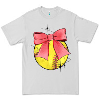 Dove Grey coquette softball bow Premium Tee - JahusDesignShop