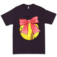 Plum coquette softball bow Premium Tee - JahusDesignShop