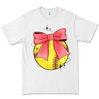 White coquette softball bow Premium Tee - JahusDesignShop